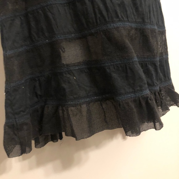 All Saints Black Ruffle Tank - Picture 2 of 3